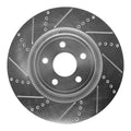 R1 2012-2025 Dodge Durango Front Left Drilled & Slotted Silver Brake Rotor