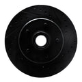 R1 90-02 Chevrolet ASTRO Front Right Drilled & Slotted Black Brake Rotor