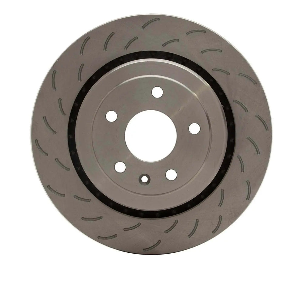R1 14-19 Chevrolet Corvette Rear Slotted Black Brake Rotor