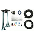 ~(12 lbs. 16X12X8)~ Basic Dual Air Horn Kit For Onboard Air Cast Zinc Alloy/Stainless Steel Chrome Finish Pacbrake