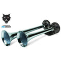 ~(12 lbs. 16X12X8)~ Basic Dual Air Horn Kit For Onboard Air Cast Zinc Alloy/Stainless Steel Chrome Finish Pacbrake