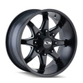 Cast Aluminum Wheels 181 SB-M 17x9 Milled Spokes Satin Black 5 On 114.3/5 On 127 Bolt Pattern -12 Offset ION Wheels