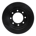 R1 00-02 Dodge Ram 2500 Front Right Drilled & Slotted Black Brake Rotor