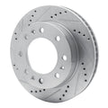 DFC 06-11 Cadillac DTS Front Left Drilled & Slotted Silver Brake Rotor
