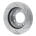DFC 06-11 Cadillac DTS Front Left Drilled & Slotted Silver Brake Rotor