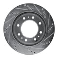 DFC 06-11 Cadillac DTS Front Left Drilled & Slotted Silver Brake Rotor