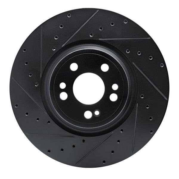 R1 20-21 Mercedes-Benz GLE350 Front Left Drilled Black Brake Rotor