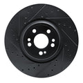 R1 20-21 Mercedes-Benz GLE350 Front Left Drilled Black Brake Rotor