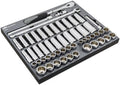 54 PIECE 1/2IN DRIVE SAE/METRIC MASTER SOCKET AND ACCESSORY SET
