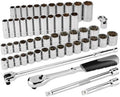 54 PIECE 1/2IN DRIVE SAE/METRIC MASTER SOCKET AND ACCESSORY SET