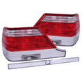ANZO 1995-1999 Mercedes Benz S Class W140 Taillights Red/Clear