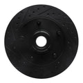 R1 73-93 Ford E-150 Econoline Front Left Drilled & Slotted Black Brake Rotor