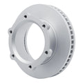 R1 12-20 Hino 155 Front Left Drilled Black Brake Rotor
