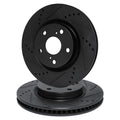 R1 Concepts Brake Rotor- D/S - Black Fits Pontiac Vibe