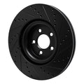 R1 20-21 Lincoln Aviator Front Left Drilled Black Brake Rotor