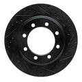 R1 76-96 Chevrolet C3500 Front Right Drilled Black Brake Rotor