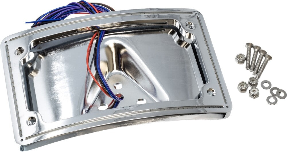 Letric Lighting 2014+ Sportster Perfect Plate Light Chrome Curved License Plate Frame
