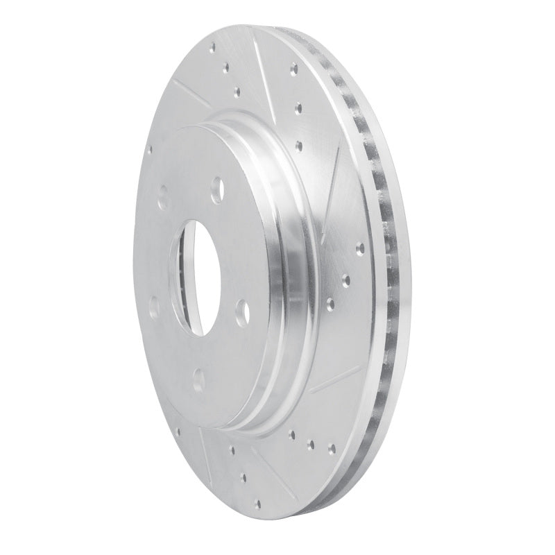 DFC 08-12 Jeep J8 Front Right Drilled & Slotted Silver Brake Rotor