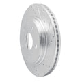 DFC 08-12 Jeep J8 Front Right Drilled & Slotted Silver Brake Rotor