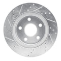 DFC 08-12 Jeep J8 Front Right Drilled & Slotted Silver Brake Rotor