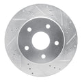 DFC 08-12 Jeep J8 Front Right Drilled & Slotted Silver Brake Rotor