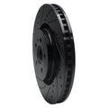 R1 15-21 Ford Edge Front Left Drilled & Slotted Black Brake Rotor