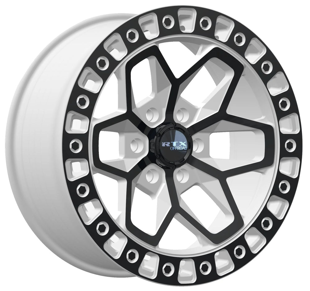 ZION 17X9 6X139.7 ET0 CB106.1 GLOSS WHITE WITH BLACK SPOKE