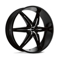 Wheel Pros Helo HE866 20X8.5 5X108/4.5 G-BLK/CHR 35MM HE86628503335