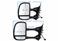 0005 FORD EXCURSION LH HEATED POWER FOLDAWAY OE MIRROR TXTRED BLK EXTENDABLE TOWING DUAL GLASS