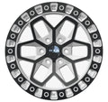 ZION 17X9 5X127 ET15 CB71.5 GLOSS WHITE WITH BLACK SPOKE