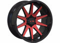 ION TYPE 143 GLOSS BLACK RED MACHINED 17X9 5-127 -12MM 71.5MM