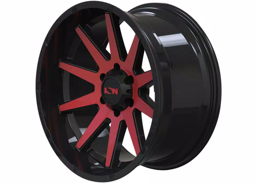 ION TYPE 143 GLOSS BLACK RED MACHINED 17X9 5-127 -12MM 71.5MM