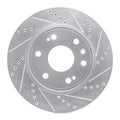 R1 09-20 Chevrolet TAHOE Front Right Drilled & Slotted Black Brake Rotor