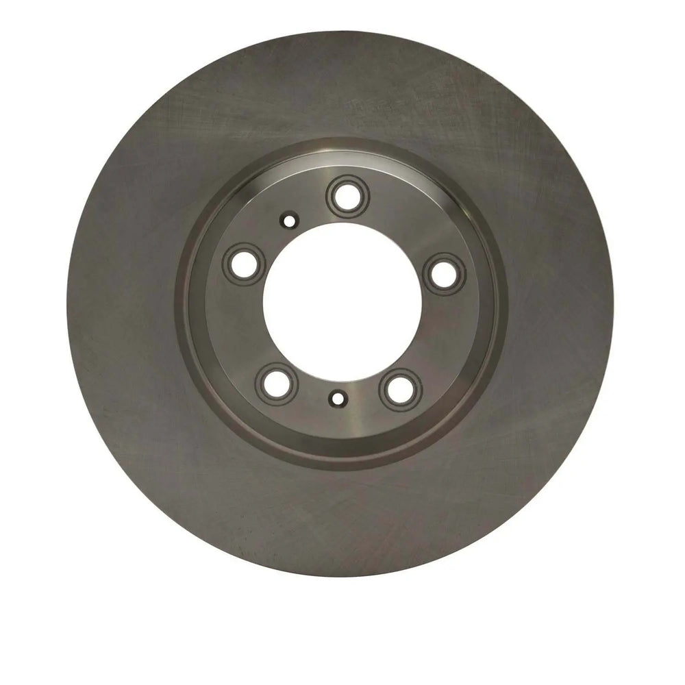 R1 17-23 Porsche Cayenne Right Front Drilled & Slotted Black Brake Rotor