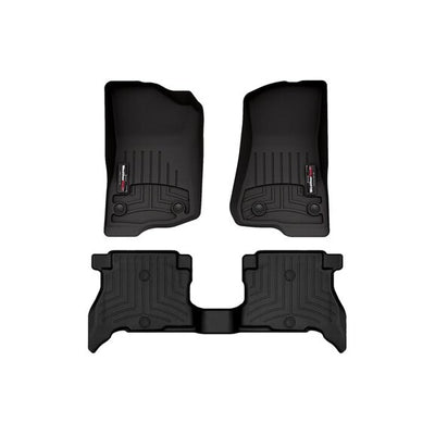 WeatherTech Black Front Rear FloorLiner HP Fits -21-24 Wrangler 4xe 441313-1-5IM