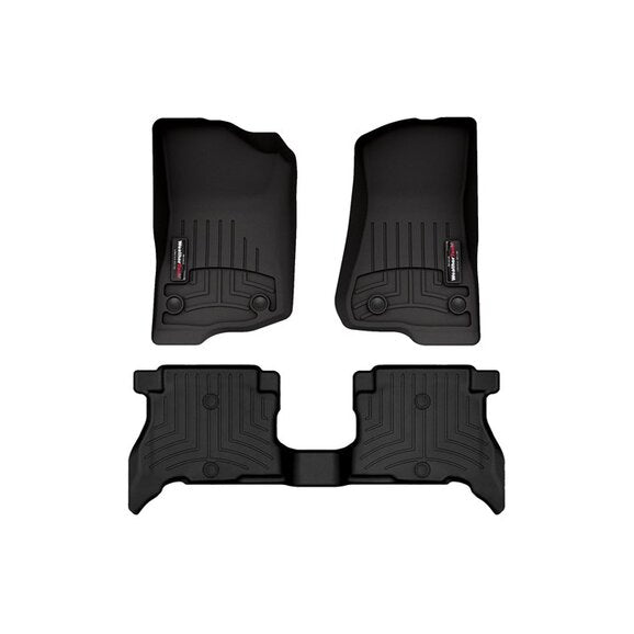 WeatherTech Black Front Rear FloorLiner HP Fits -21-24 Wrangler 4xe 441313-1-5IM
