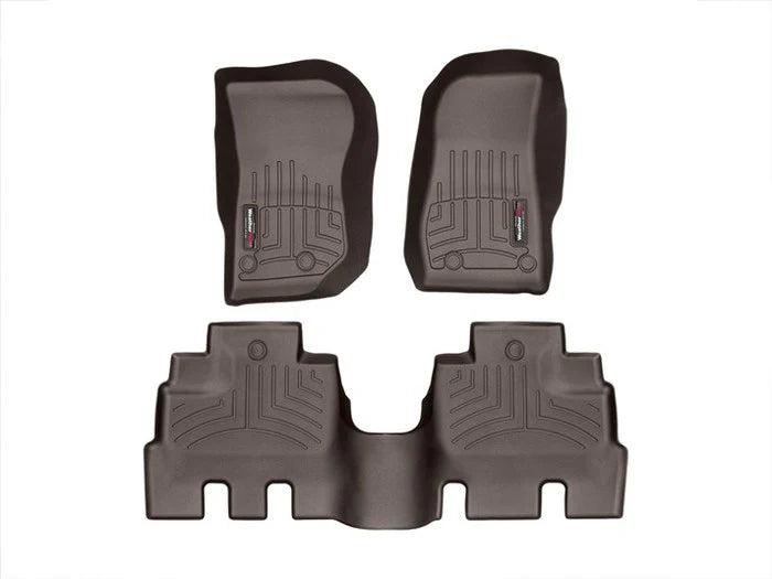 WeatherTech 14-17 Jeep Wrangler Front & Rear FloorLiner HP - Cocoa