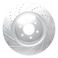 R1 03-17 Dodge Viper Front Left Drilled & Slotted Silver Brake Rotor