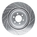 R1 03-17 Dodge Viper Front Left Drilled & Slotted Silver Brake Rotor