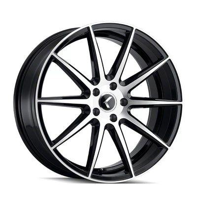 KRAZE COSMOS KR194 BLACK W MACHINED FACE 17X8 5-114.3 38MM 72.62MM
