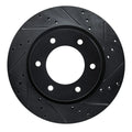 R1 19-25 Ford BRONCO Front Right Drilled & Slotted Black Brake Rotor