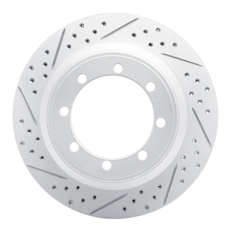 R1 99-04 Ford F-350 Super Duty 4WD Rear Left Drilled & Slotted Geoperformance Rotor