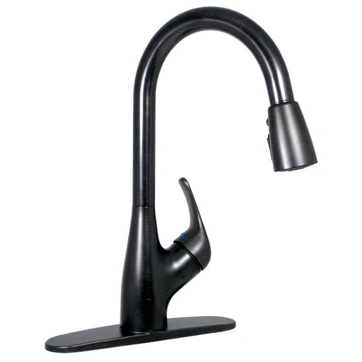 KITCHEN FAUCET W/ SPRAY 8IN HYBRID 1 LEVER CERAMIC DISC RUBBED BRONZE