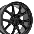 20 IN REPLICA WHEEL FITS DODGE CHALLENGER DG21 BLACK 20X9