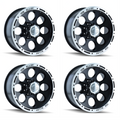 Cast Aluminum Wheels 174 17x9 Machined Lip Black 5 On 114.3 Bolt Pattern 0 Offset ION Wheels