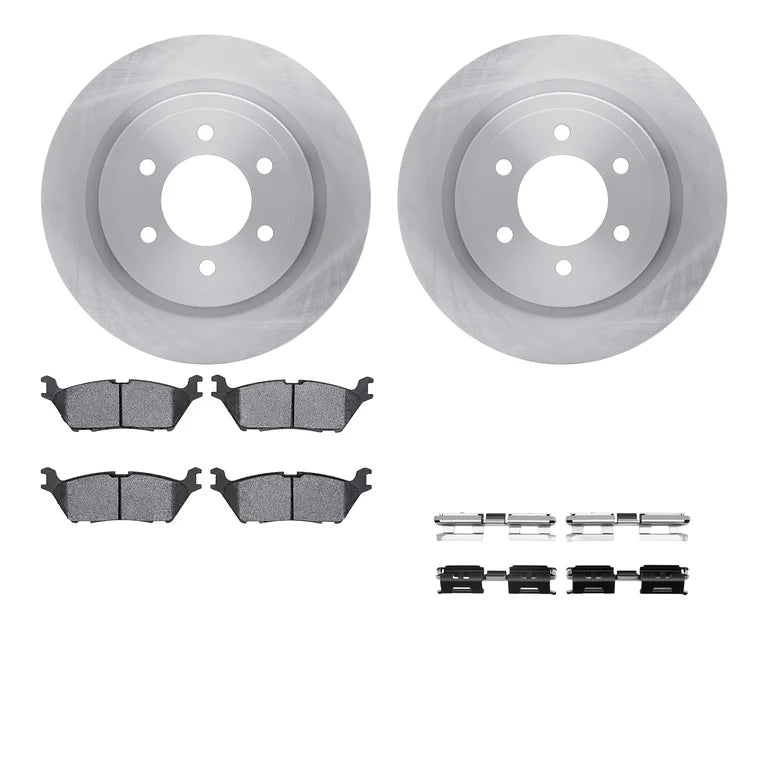 DFC 18-21 Ford F-150 Rear Rotors with 5000 Advanced Brake Pads w/Hardware