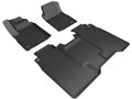 3D MAXpider 2024+ Chevrolet Silverado EV Crew Cab Kagu 1st & 2nd Row Floormats - Black