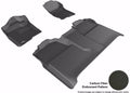 3D MAXpider 2007-2013 Chevrolet Silverado Crew Cab Kagu 1st & 2nd Row Floormats - Black