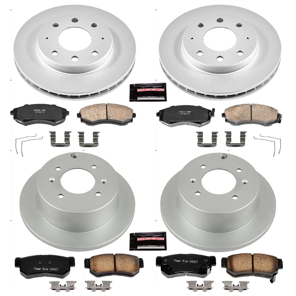 Power Stop 99-01 Hyundai Sonata Front & Rear Z17 Evolution Geomet Coated Brake Kit