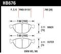 Hawk 06-10 BMW M5/M6 Perf Ceramic Street Front Brake Pads
